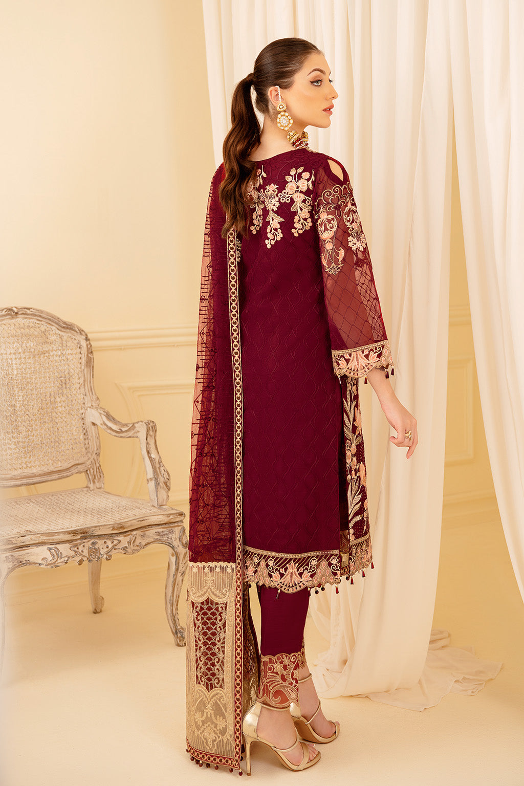 Ramsha | Minhal Organza Collection | M-706 -  Ramsha Formal - Original Designer Dress - House of Maryam