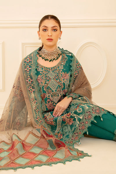 Ramsha | Minhal Organza Collection | M-708 -  Ramsha Formal - Original Designer Dress - House of Maryam