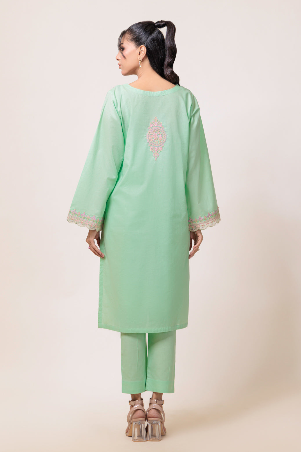 Bonanza Satrangi | M Green Cambric 2 Piece (1S24B2P002) -  Bonanza Satrangi Ready To Wear - Original Designer Dress - House of Maryam