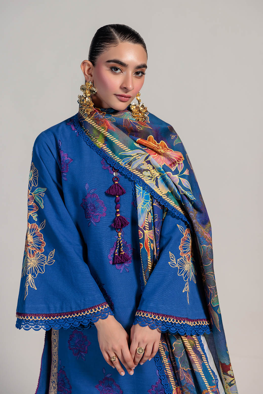 Bonanza Satrangi | Allure 3 Pc (1W24E3P004) -  Bonanza Satrangi Unstitched - Original Designer Dress - House of Maryam
