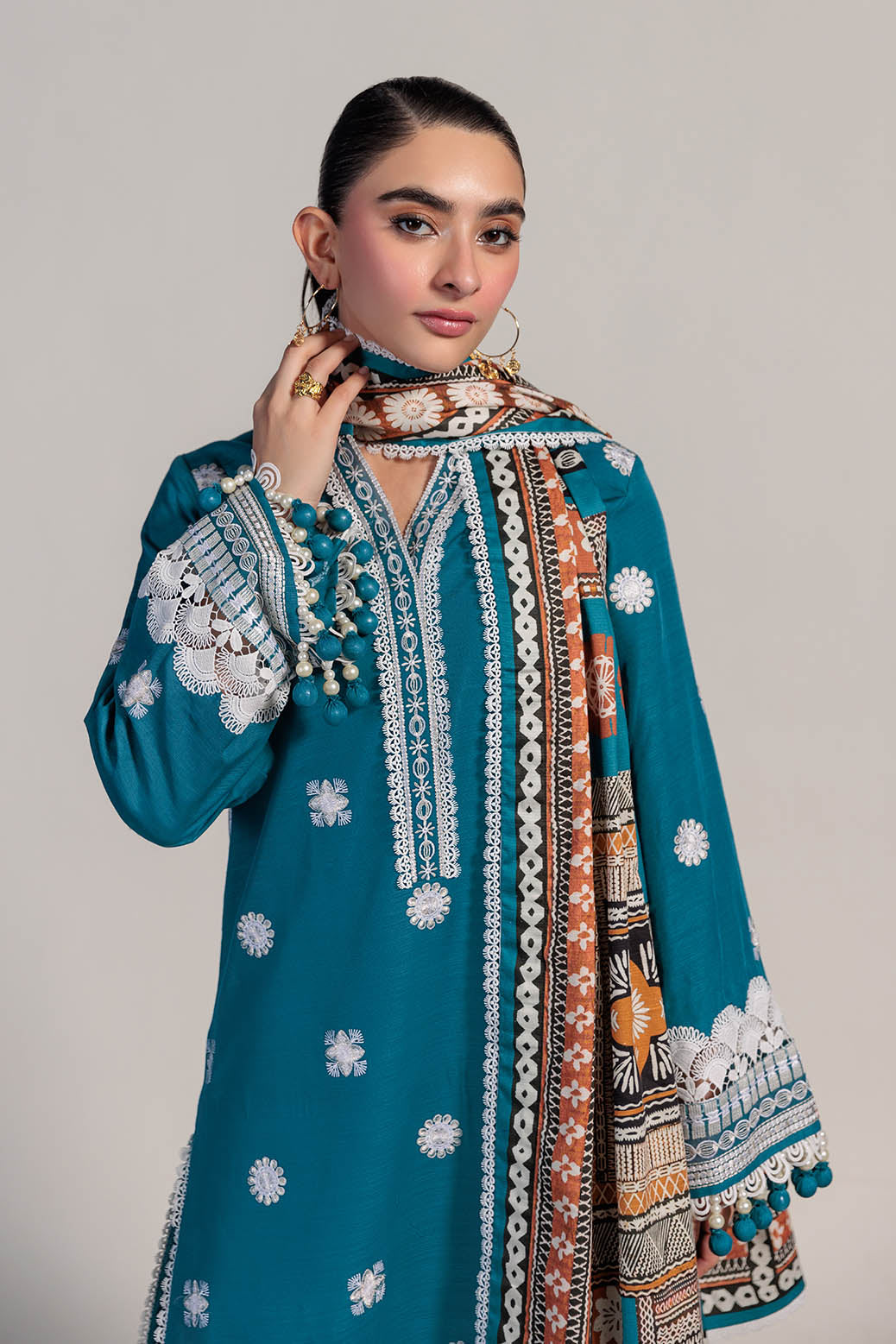 Bonanza Satrangi | Iris Vintage 3 Pc (1W24E3P020) -  Bonanza Satrangi Unstitched - Original Designer Dress - House of Maryam
