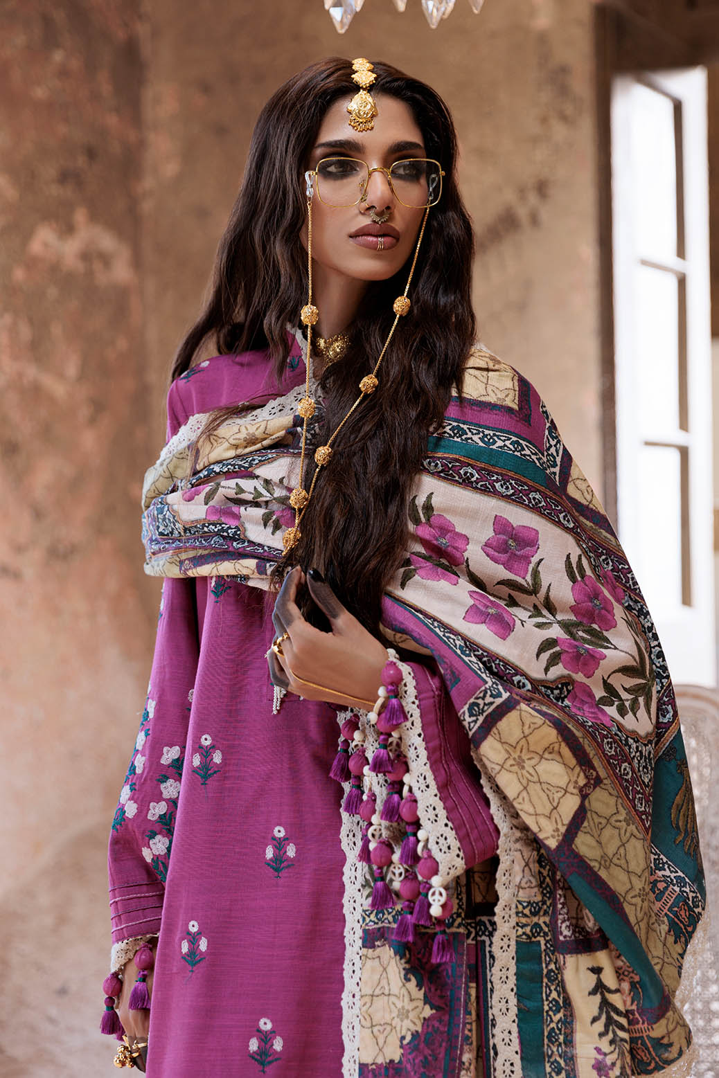 Bonanza Satrangi | Sangna 3 Pc (1W24E3P022) -  Bonanza Satrangi Unstitched - Original Designer Dress - House of Maryam