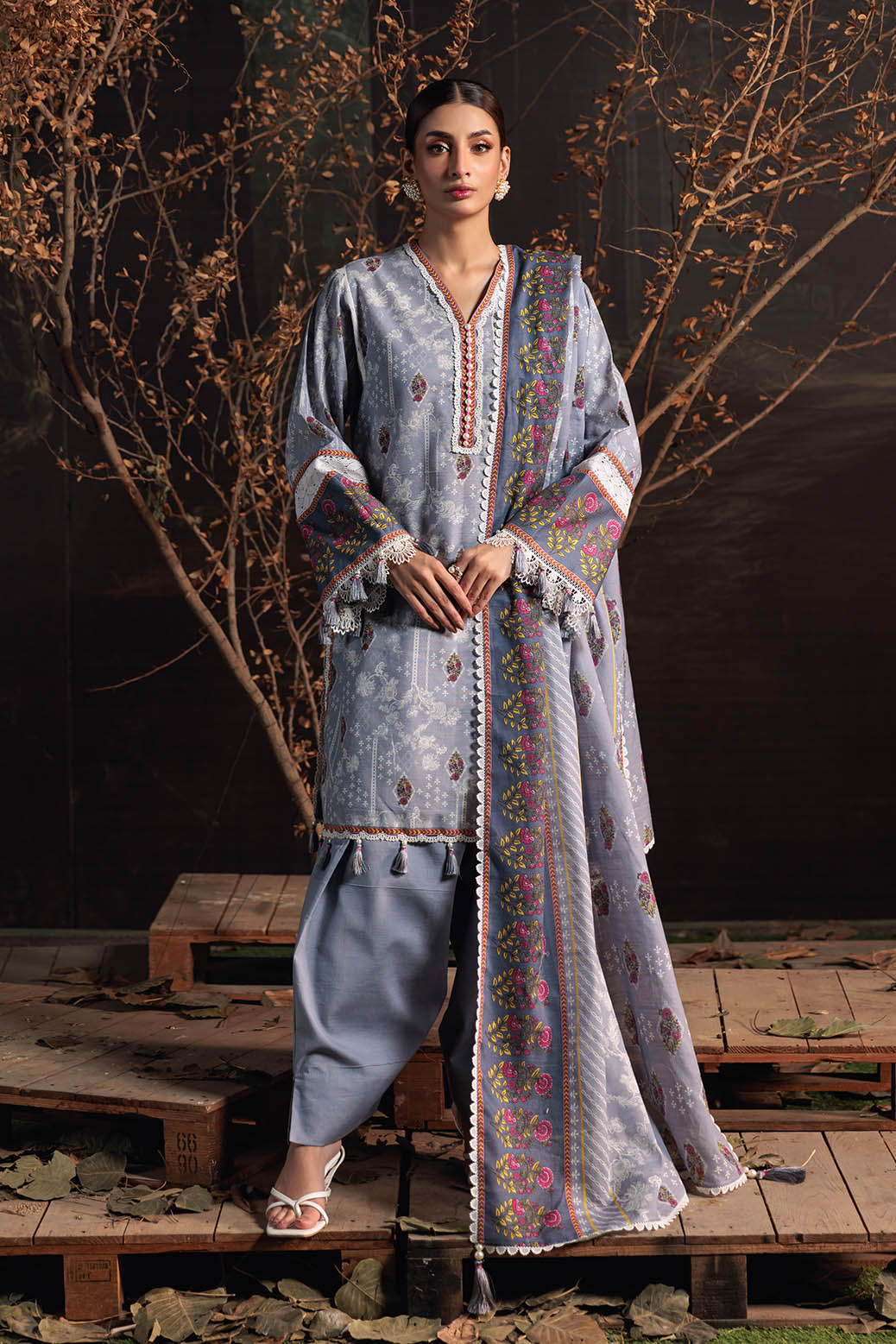 Bonanza Satrangi | Lilac Fantasy 3 Pc (1W24P3P098) -  Bonanza Satrangi Unstitched - Original Designer Dress - House of Maryam