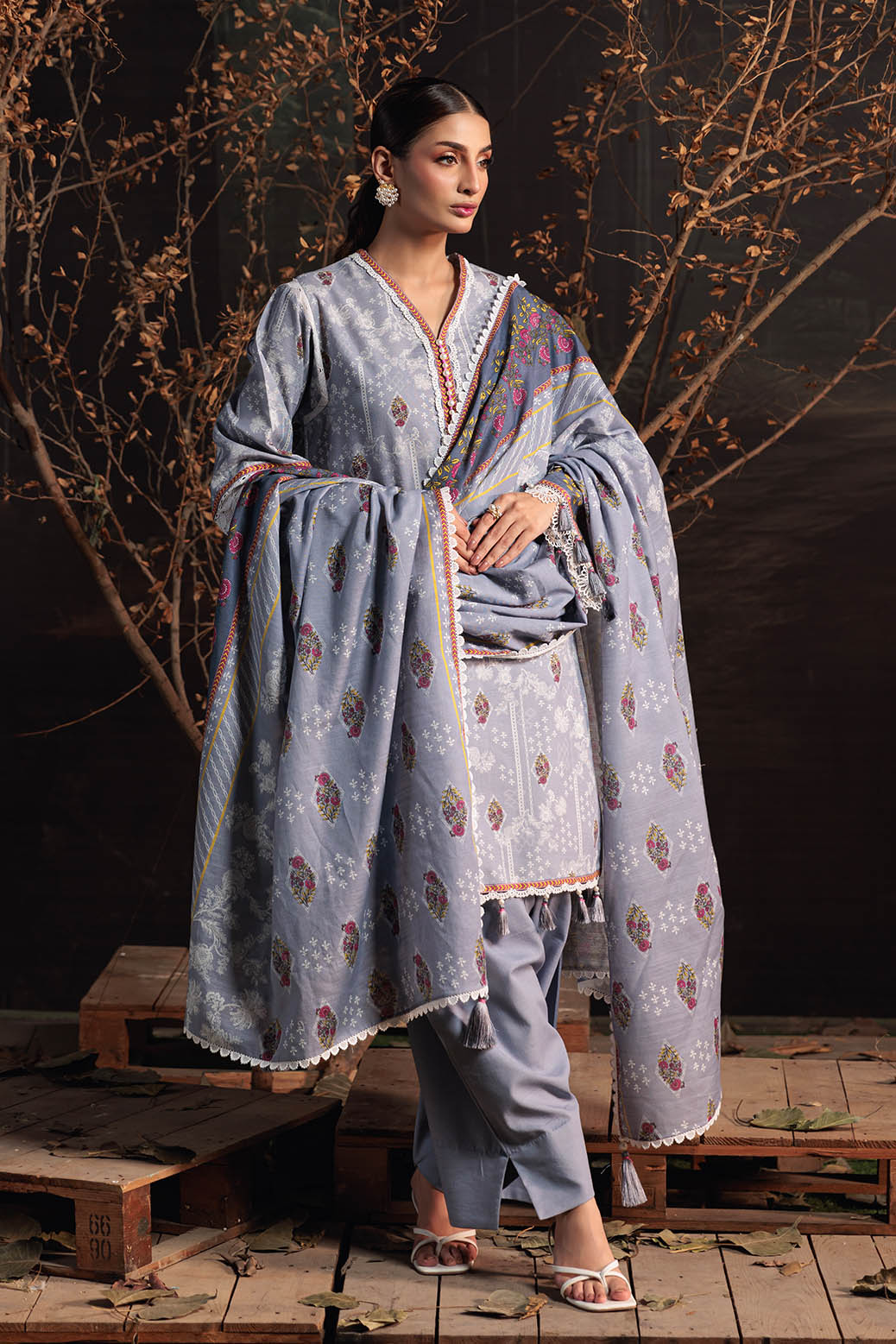Bonanza Satrangi | Lilac Fantasy 3 Pc (1W24P3P098) -  Bonanza Satrangi Unstitched - Original Designer Dress - House of Maryam