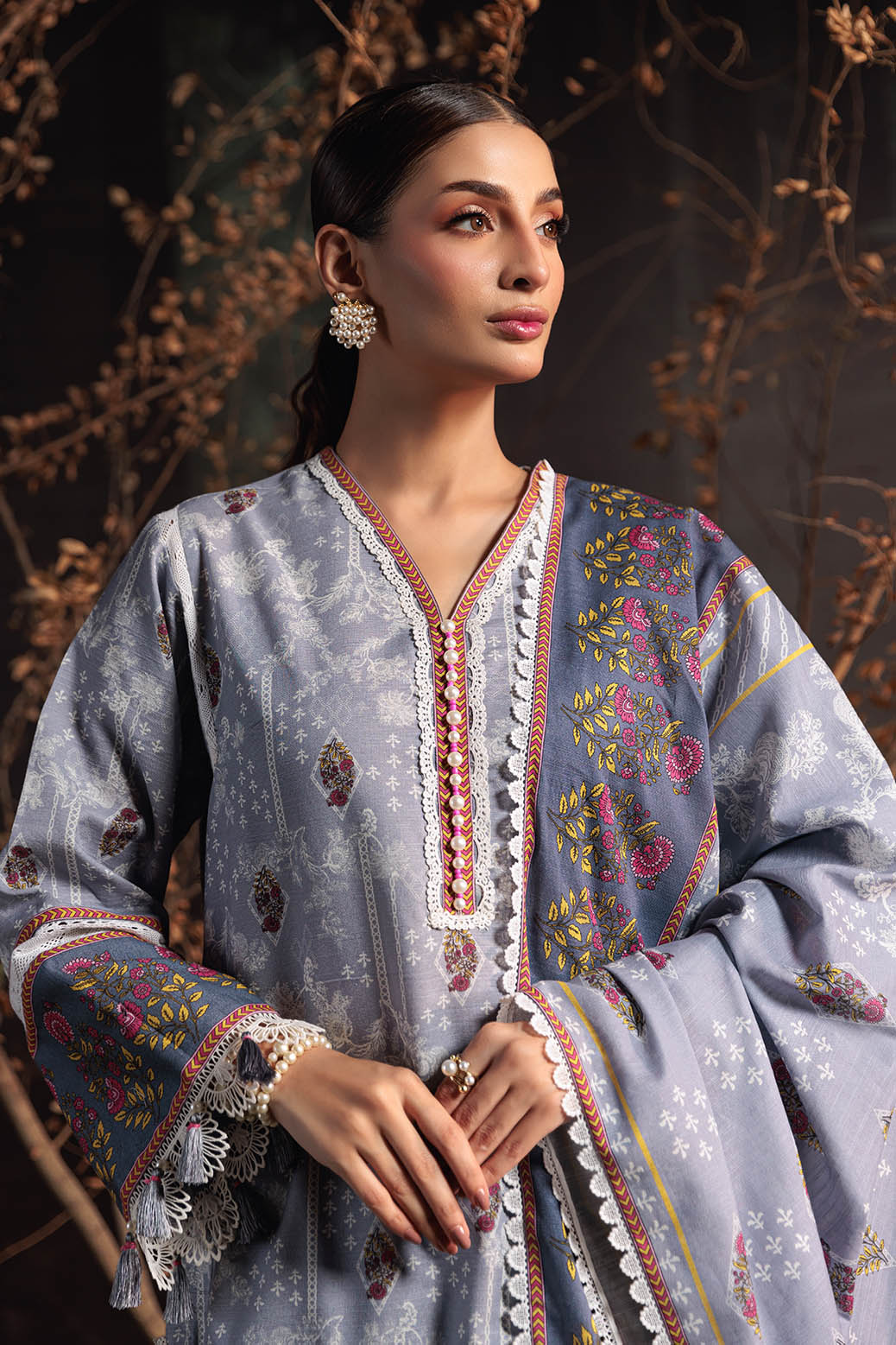 Bonanza Satrangi | Lilac Fantasy 3 Pc (1W24P3P098) -  Bonanza Satrangi Unstitched - Original Designer Dress - House of Maryam