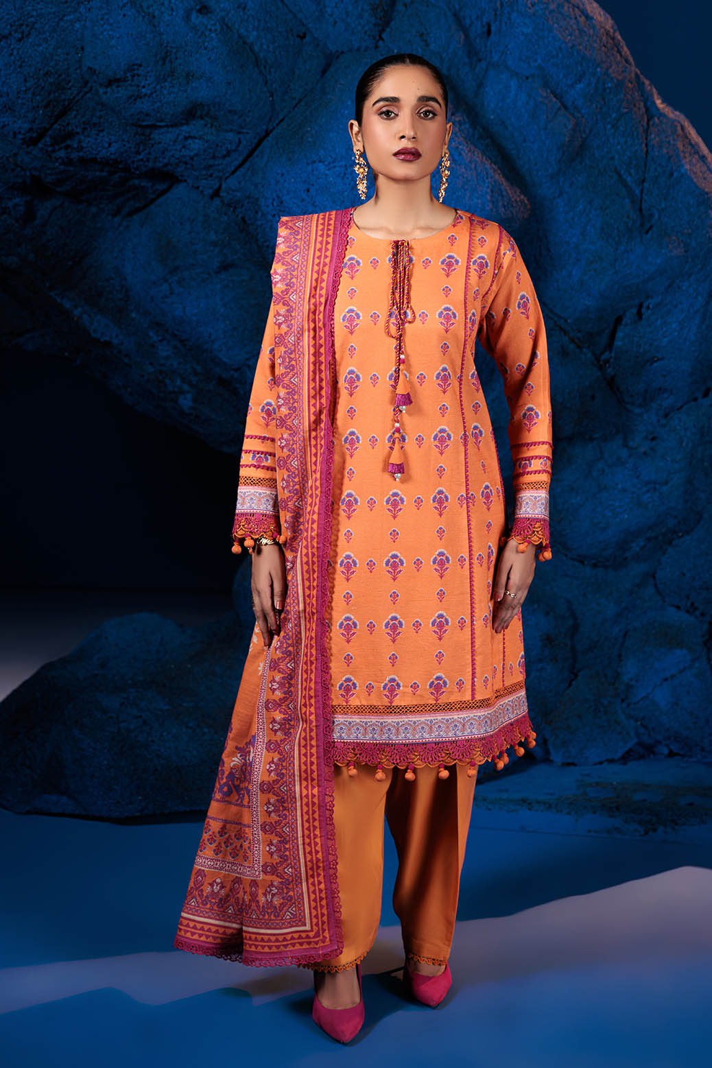 Bonanza Satrangi | Autumn Desert 3 Pc (1W24P3P106) -  Bonanza Satrangi Unstitched - Original Designer Dress - House of Maryam
