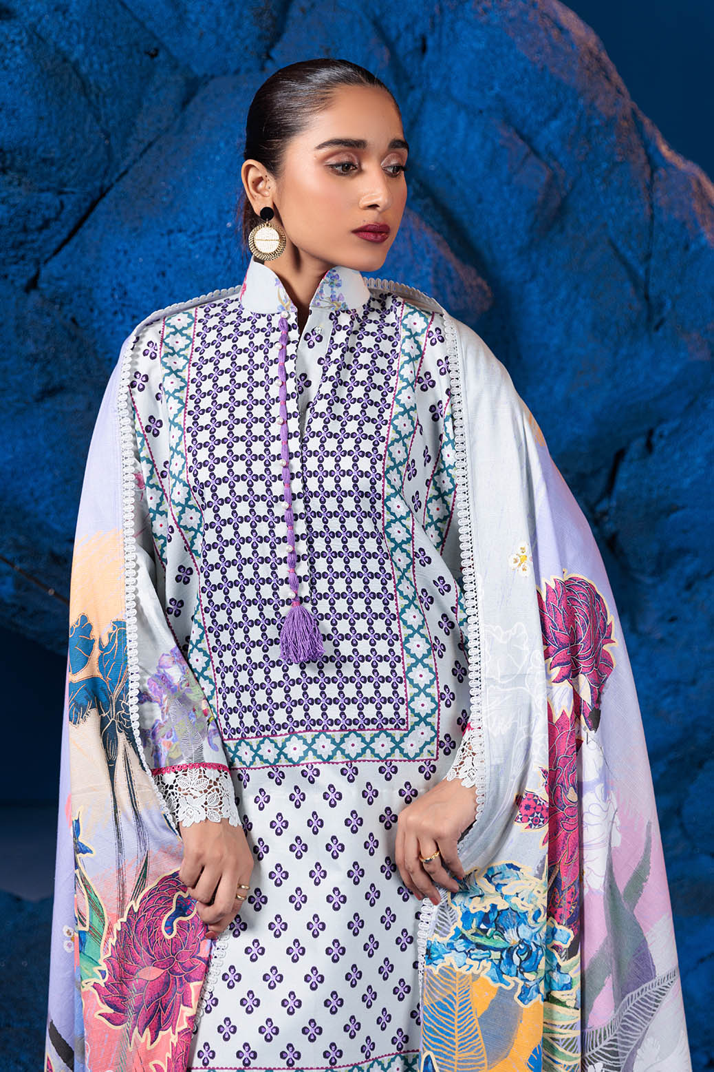 Bonanza Satrangi | Opal Sand 3 Pc (1W24P3P213) -  Bonanza Satrangi Unstitched - Original Designer Dress - House of Maryam