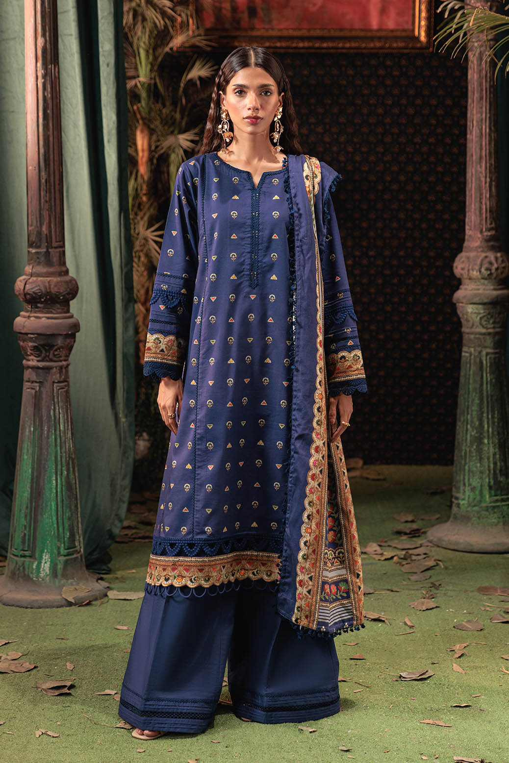 Bonanza Satrangi | Royal Gem 3 Pc (1W24P3P214) -  Bonanza Satrangi Unstitched - Original Designer Dress - House of Maryam
