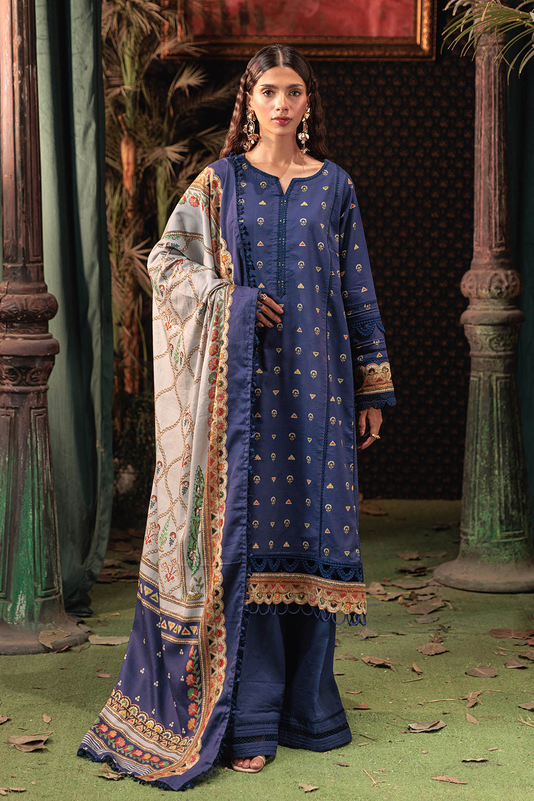 Bonanza Satrangi | Royal Gem 3 Pc (1W24P3P214) -  Bonanza Satrangi Unstitched - Original Designer Dress - House of Maryam