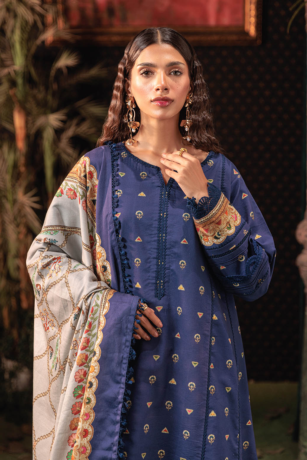 Bonanza Satrangi | Royal Gem 3 Pc (1W24P3P214) -  Bonanza Satrangi Unstitched - Original Designer Dress - House of Maryam