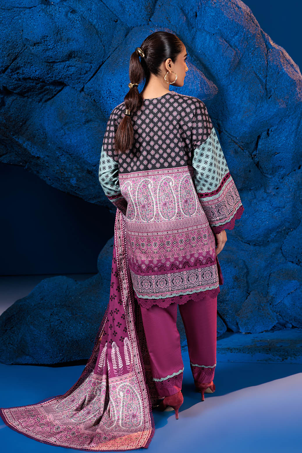 Bonanza Satrangi | Mystic Rose 3 Pc (1W24P3P217) -  Bonanza Satrangi Unstitched - Original Designer Dress - House of Maryam