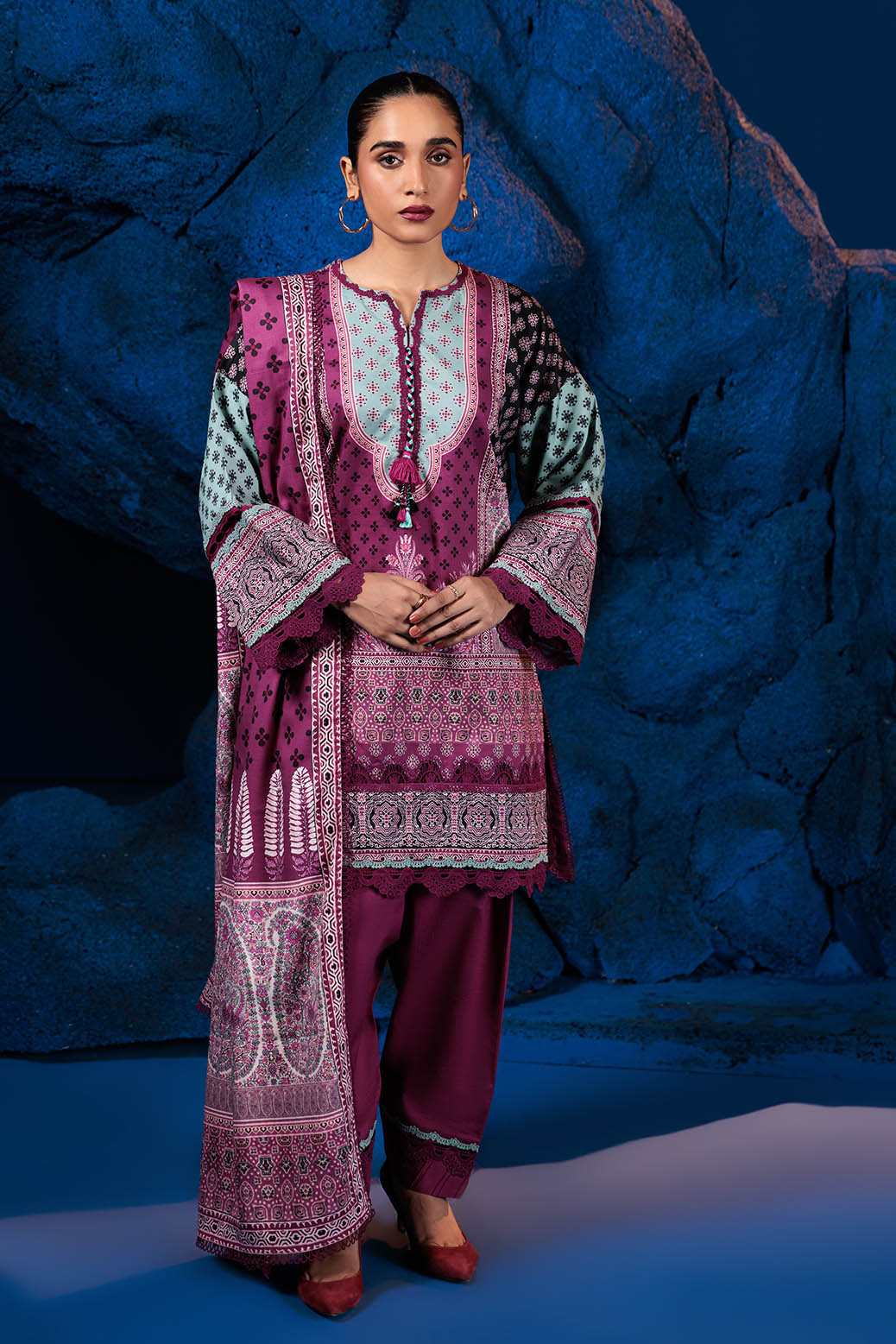 Bonanza Satrangi | Mystic Rose 3 Pc (1W24P3P217) -  Bonanza Satrangi Unstitched - Original Designer Dress - House of Maryam