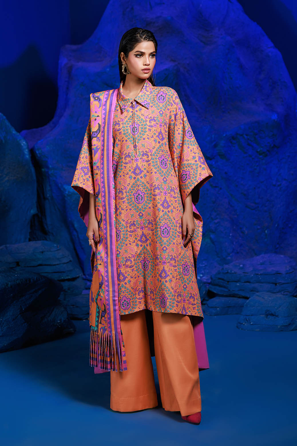 Bonanza Satrangi | Autumn Glory 3 Pc (1W24P3P248) -  Bonanza Satrangi Unstitched - Original Designer Dress - House of Maryam