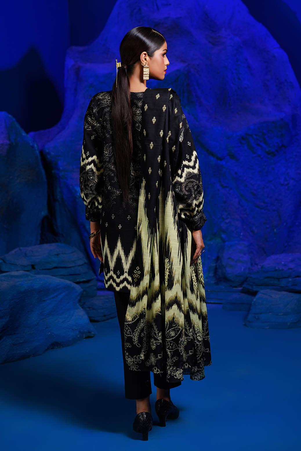 Bonanza Satrangi | Midnight 3 Pc (1W24P3P249) -  Bonanza Satrangi Unstitched - Original Designer Dress - House of Maryam
