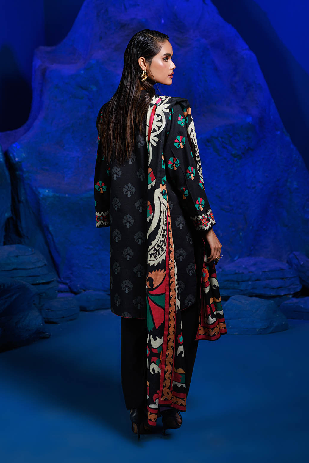Bonanza Satrangi | Moonless Night 3 Pc (1W24P3P251) -  Bonanza Satrangi Unstitched - Original Designer Dress - House of Maryam