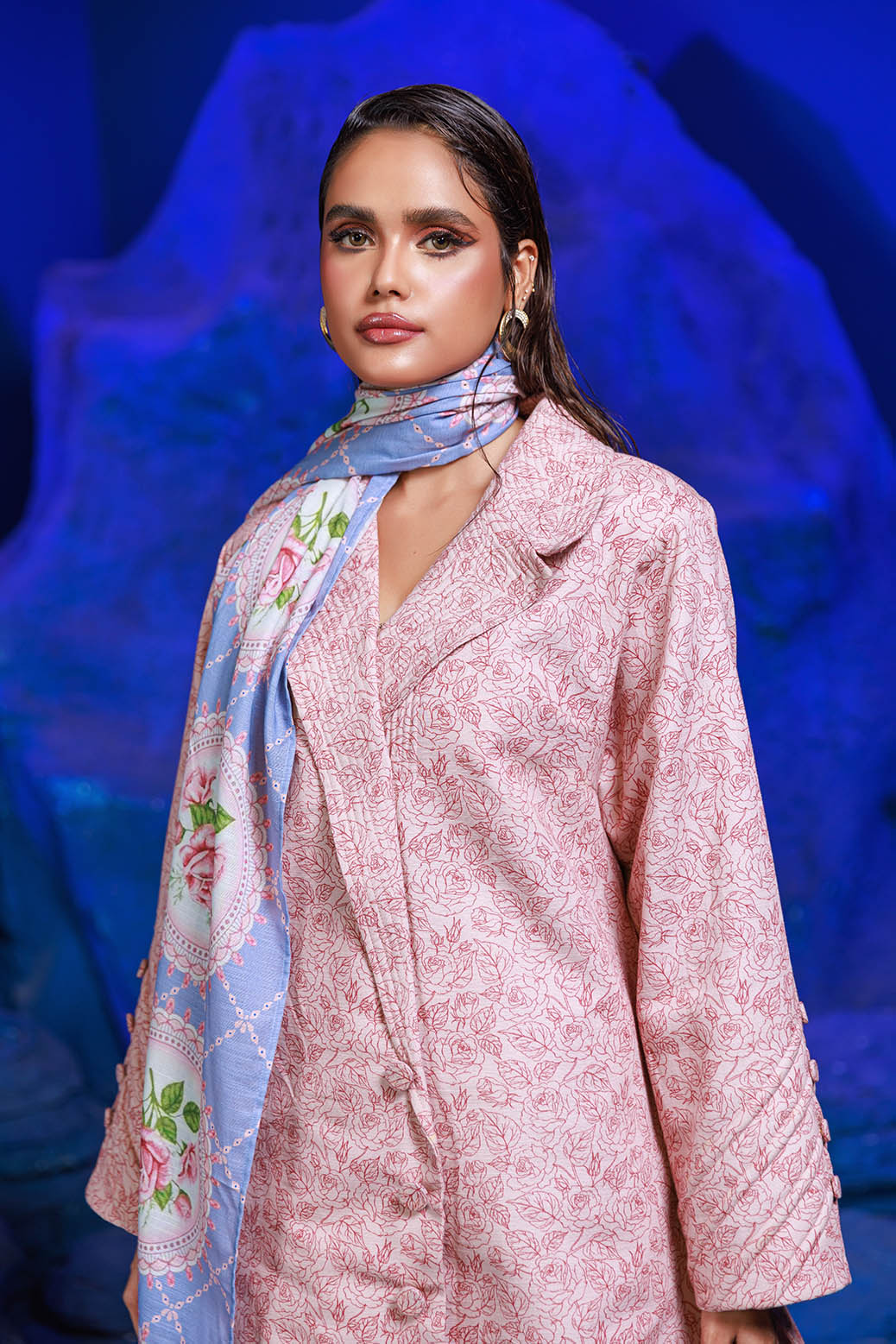 Bonanza Satrangi | Gossamer Pink 3 Pc (1W24P3P297) -  Bonanza Satrangi Unstitched - Original Designer Dress - House of Maryam