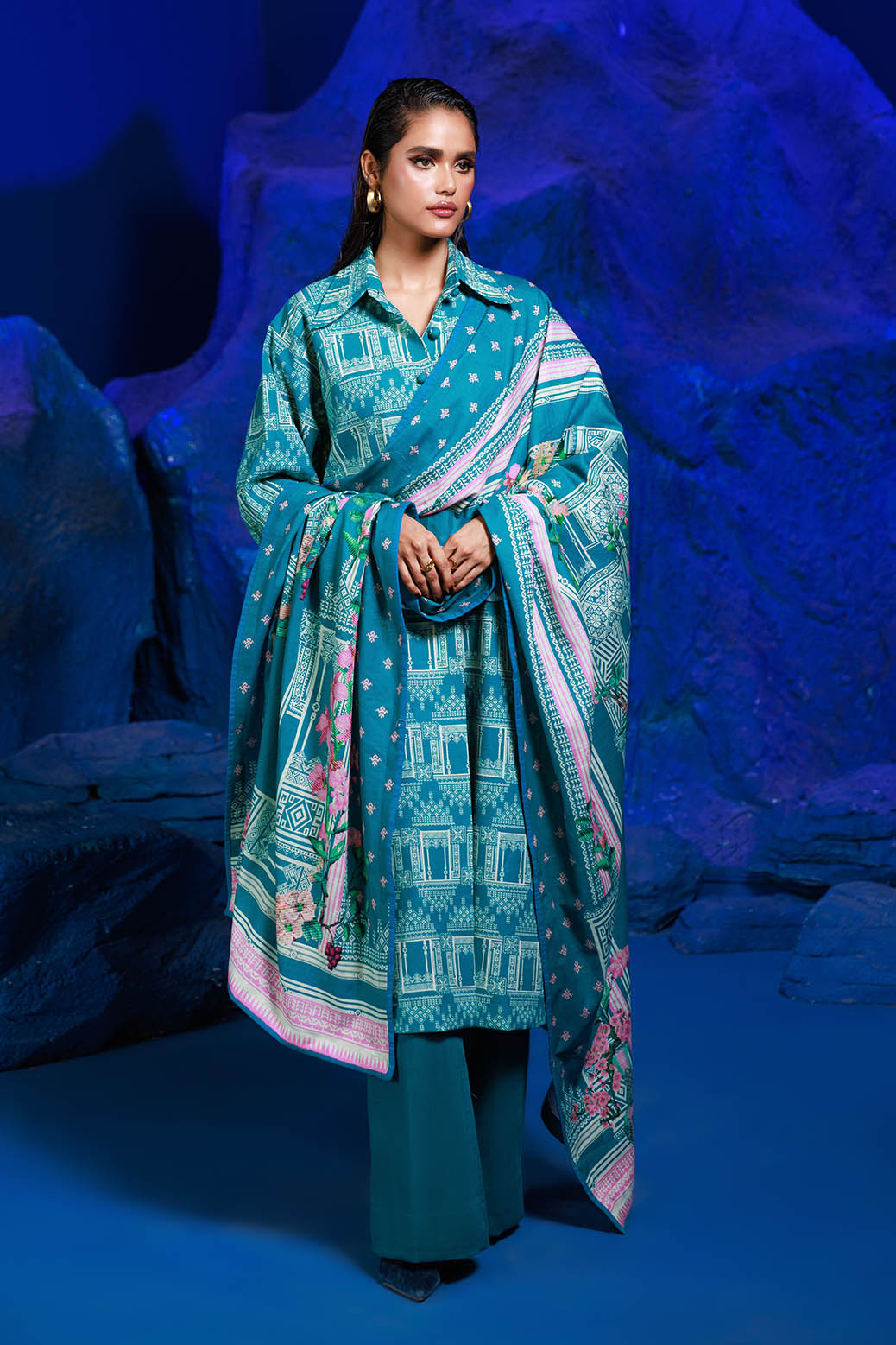 Bonanza Satrangi | Glory 3 Pc (1W24P3P317) -  Bonanza Satrangi Unstitched - Original Designer Dress - House of Maryam