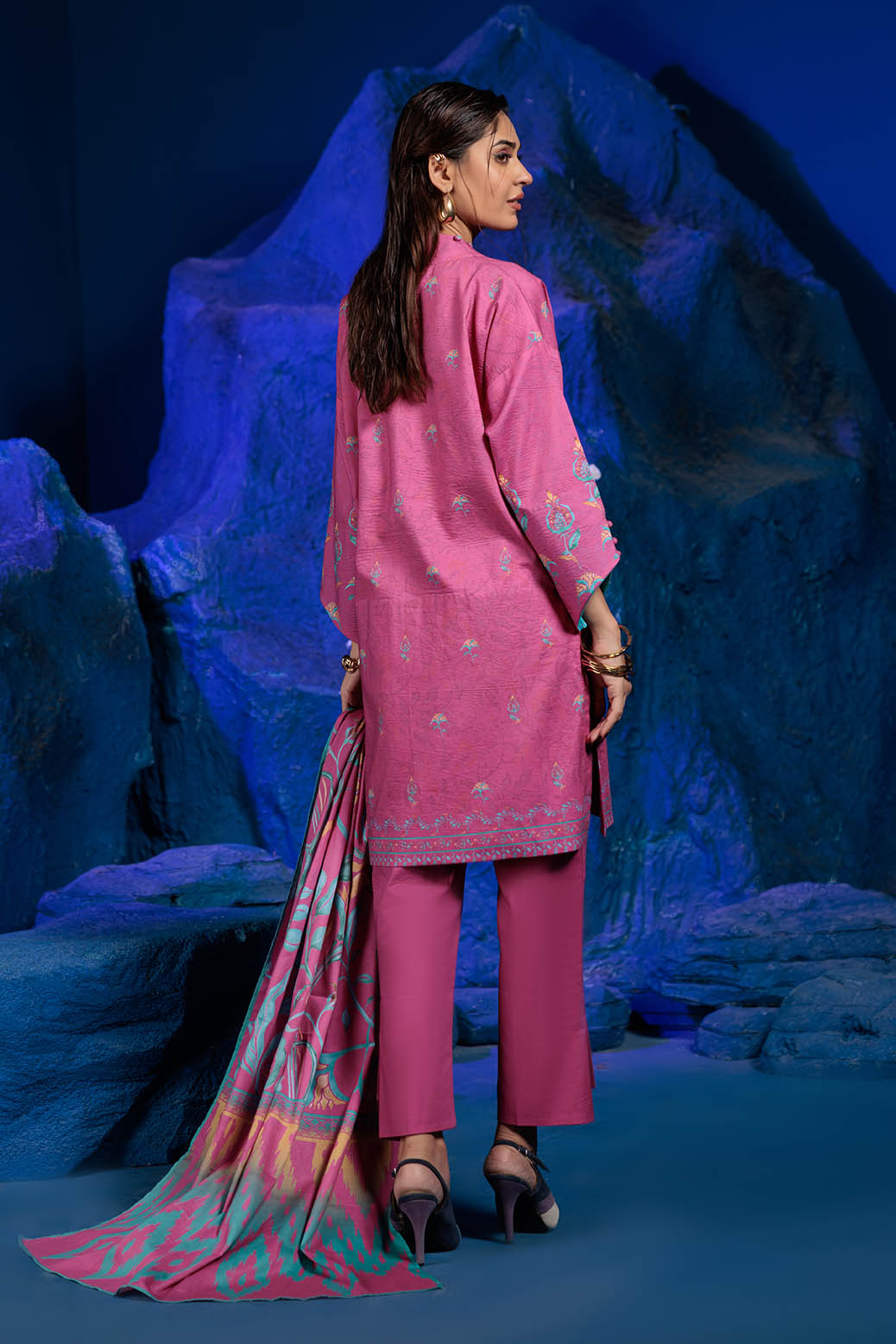 Bonanza Satrangi | Raspberry Sorbet 3 Pc (1W24P3P359) -  Bonanza Satrangi Unstitched - Original Designer Dress - House of Maryam