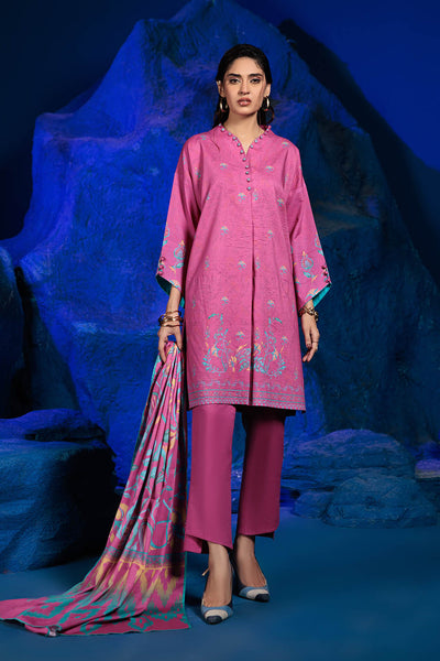 Bonanza Satrangi | Raspberry Sorbet 3 Pc (1W24P3P359) -  Bonanza Satrangi Unstitched - Original Designer Dress - House of Maryam
