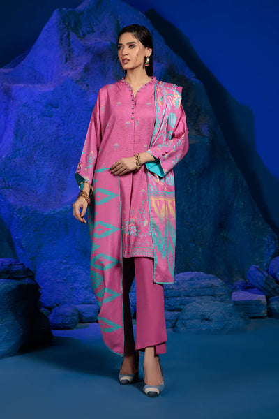 Bonanza Satrangi | Raspberry Sorbet 3 Pc (1W24P3P359) -  Bonanza Satrangi Unstitched - Original Designer Dress - House of Maryam