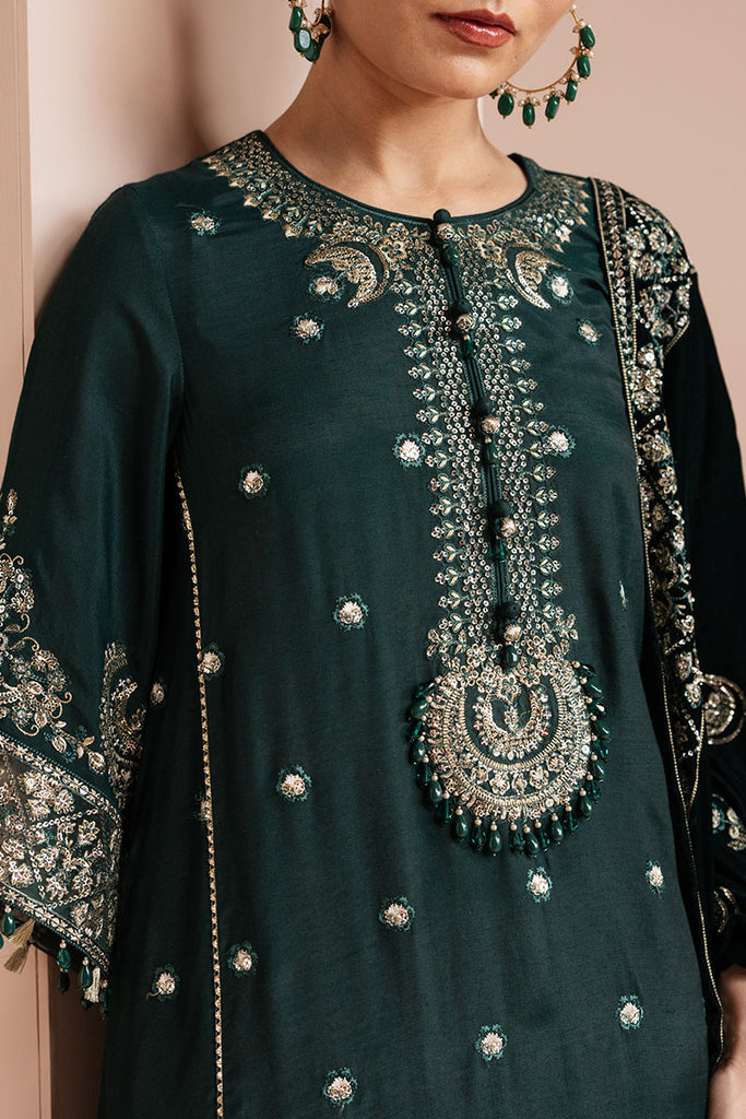 Cross Stitch | Luxe Atelier 25 | EMERALD GRACE -  Cross Stitch Ladies Clothes - Original Designer Dress - House of Maryam
