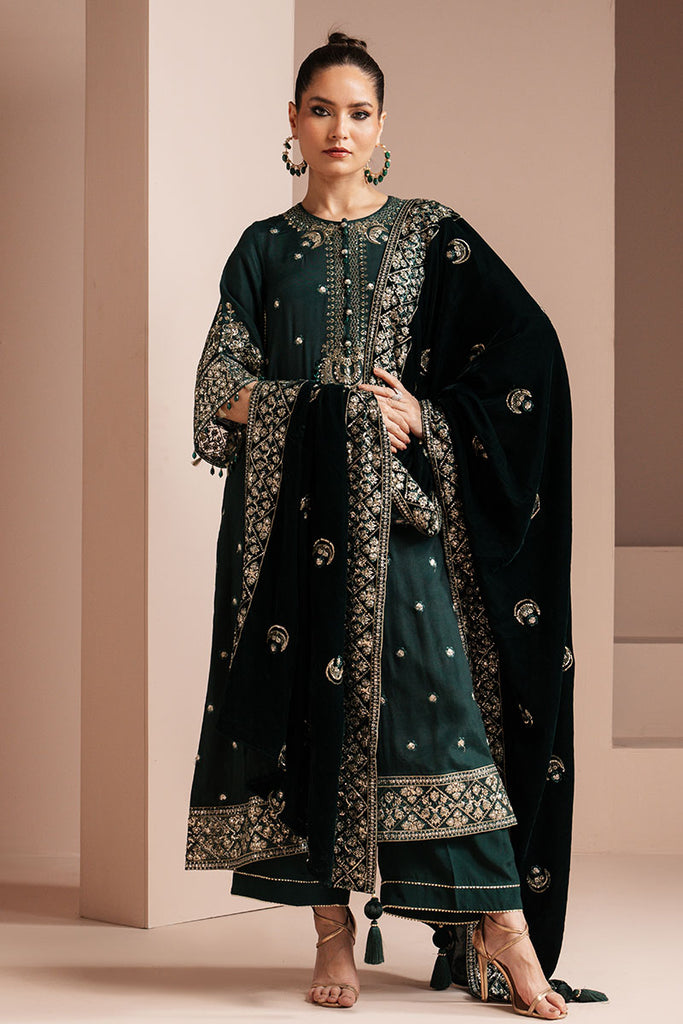 Cross Stitch | Luxe Atelier 25 | EMERALD GRACE -  Cross Stitch Ladies Clothes - Original Designer Dress - House of Maryam