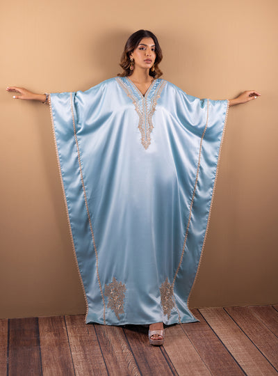 Zainab Chottani | The Kaftan Edit | Aqua Blossom, image 4