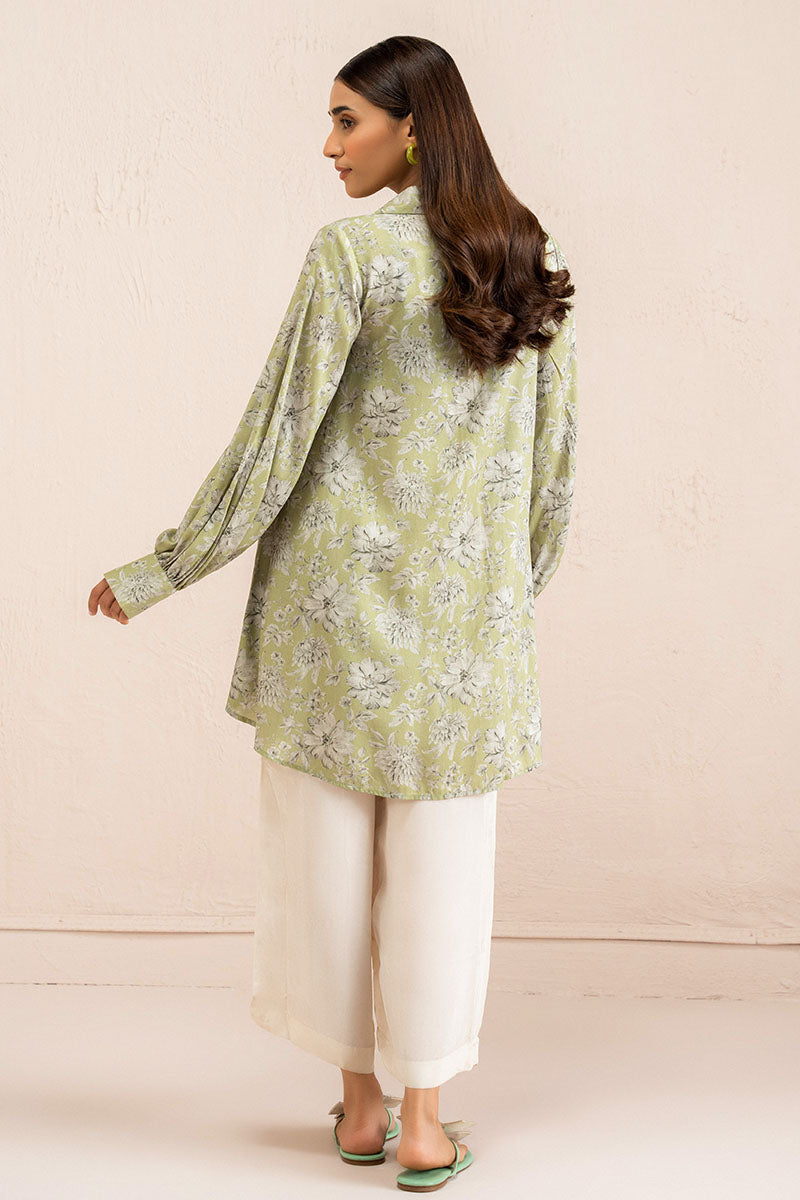 Cross Stitch | Basic Pret | Winter Pear Printed Linen Shirt-6