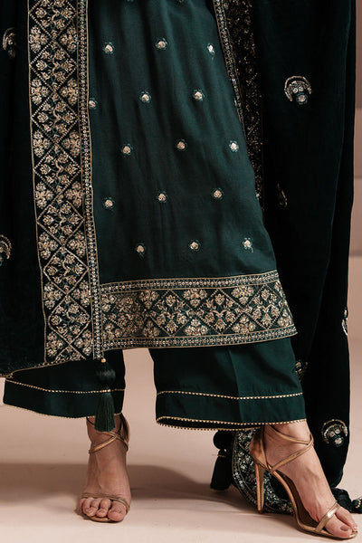 Cross Stitch | Luxe Atelier 25 | EMERALD GRACE -  Cross Stitch Ladies Clothes - Original Designer Dress - House of Maryam
