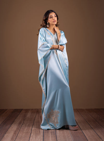 Zainab Chottani | The Kaftan Edit | Aqua Blossom, image 5