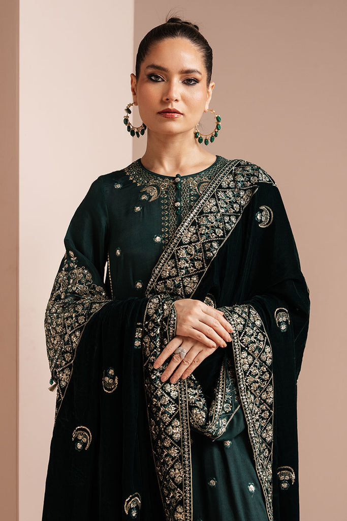 Cross Stitch | Luxe Atelier 25 | EMERALD GRACE -  Cross Stitch Ladies Clothes - Original Designer Dress - House of Maryam