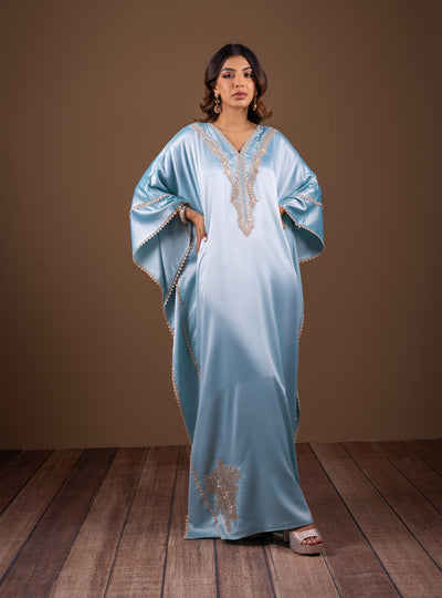 Zainab Chottani | The Kaftan Edit | Aqua Blossom, image 6