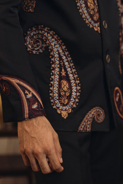 Republic By Omar Farooq | Bandhgala Suit | "Salman" Bandhgala Jacket -  Republic by Omar Farooq Bandhgala Suit - Original Designer Dress - House of Maryam