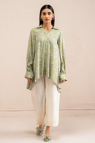 Cross Stitch | Basic Pret | Winter Pear Printed Linen Shirt