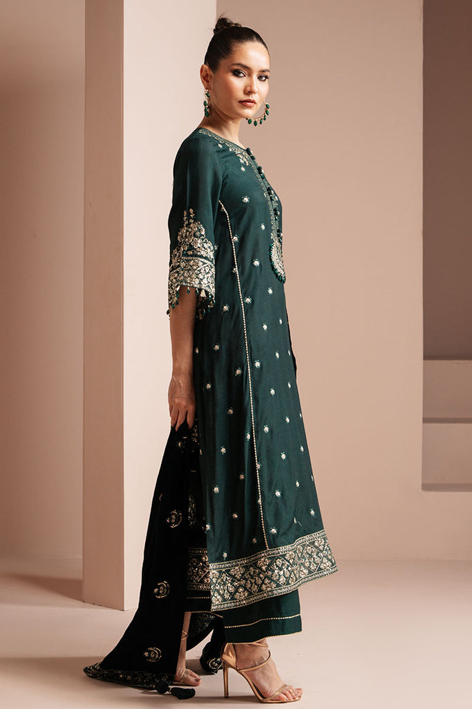 Cross Stitch | Luxe Atelier 25 | EMERALD GRACE -  Cross Stitch Ladies Clothes - Original Designer Dress - House of Maryam