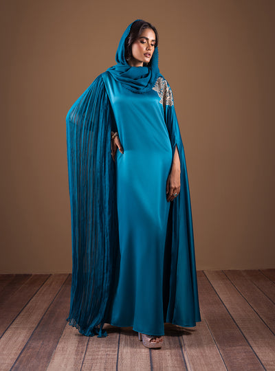 Zainab Chottani | The Kaftan Edit | Teal Waves, image 4
