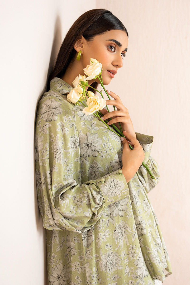 Cross Stitch | Basic Pret | Winter Pear Printed Linen Shirt