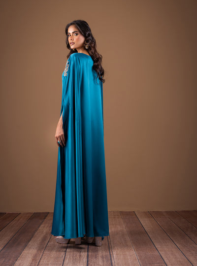 Zainab Chottani | The Kaftan Edit | Teal Waves, image 2