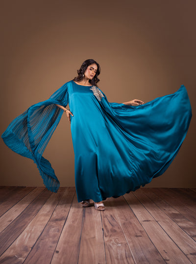 Zainab Chottani | The Kaftan Edit | Teal Waves, image 7