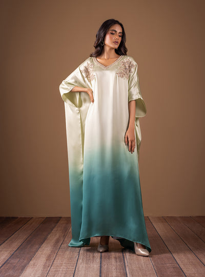 Zainab Chottani | The Kaftan Edit | Aqua Flame-1