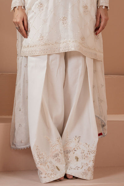 Cross Stitch | Luxe Atelier 25 | ANTIQUE WHITE -  Cross Stitch Ladies Clothes - Original Designer Dress - House of Maryam
