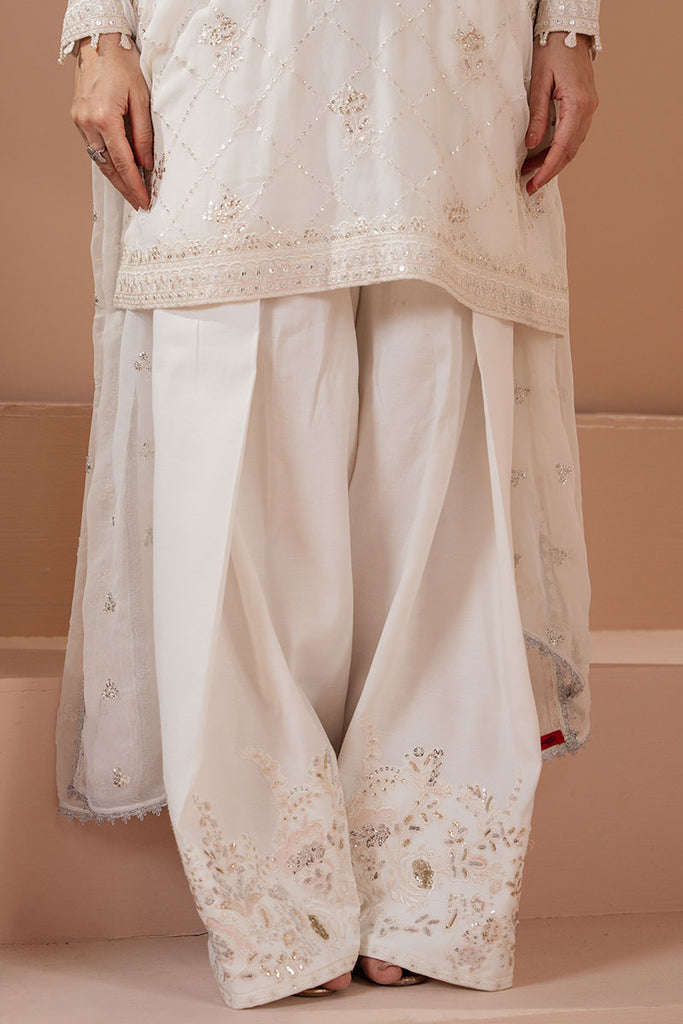 Cross Stitch | Luxe Atelier 25 | ANTIQUE WHITE -  Cross Stitch Ladies Clothes - Original Designer Dress - House of Maryam