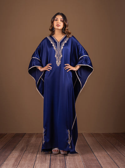 Zainab Chottani | The Kaftan Edit | Deep Blue Blossom, image 6