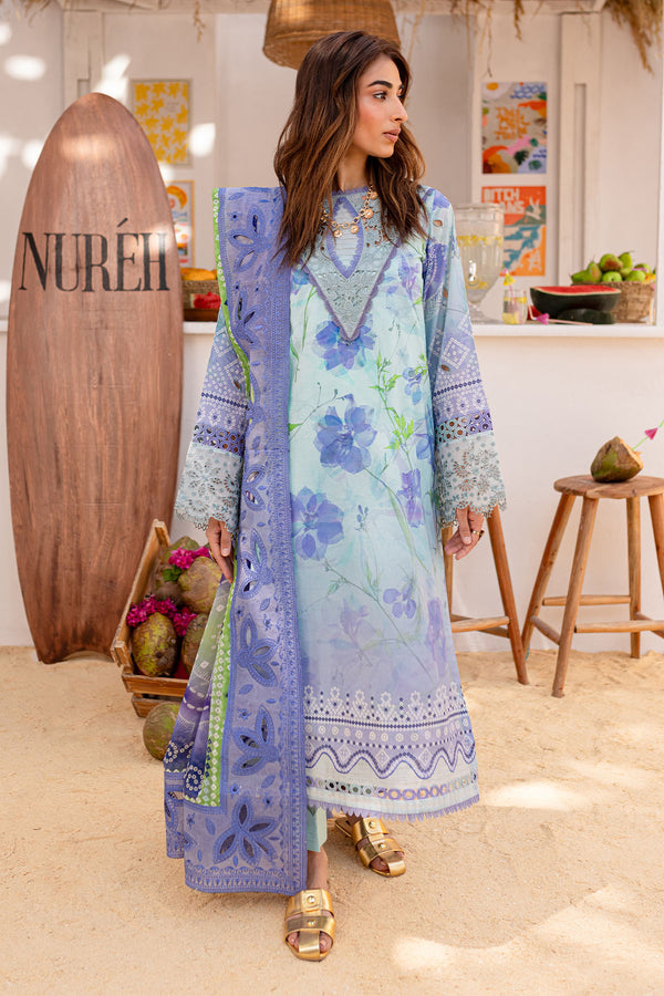 Nureh | Gardenia Lawn 24 | NS-130 A by Designer Nureh - House of Maryam - Pakistani Designer Ethnic Wear in {{ shop.shopifyCountryName }}