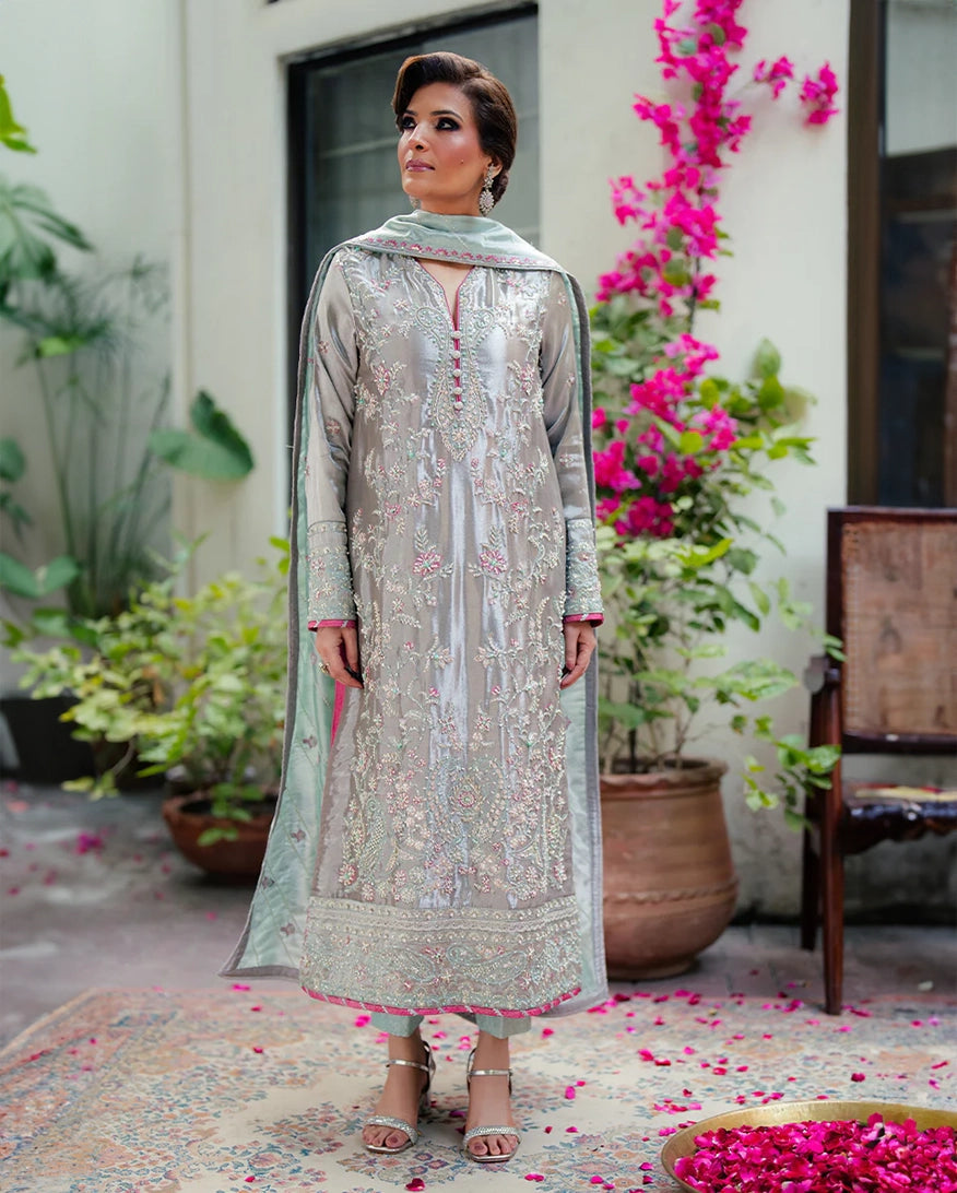 Mushq | Sunehri Lama Silk | Resham