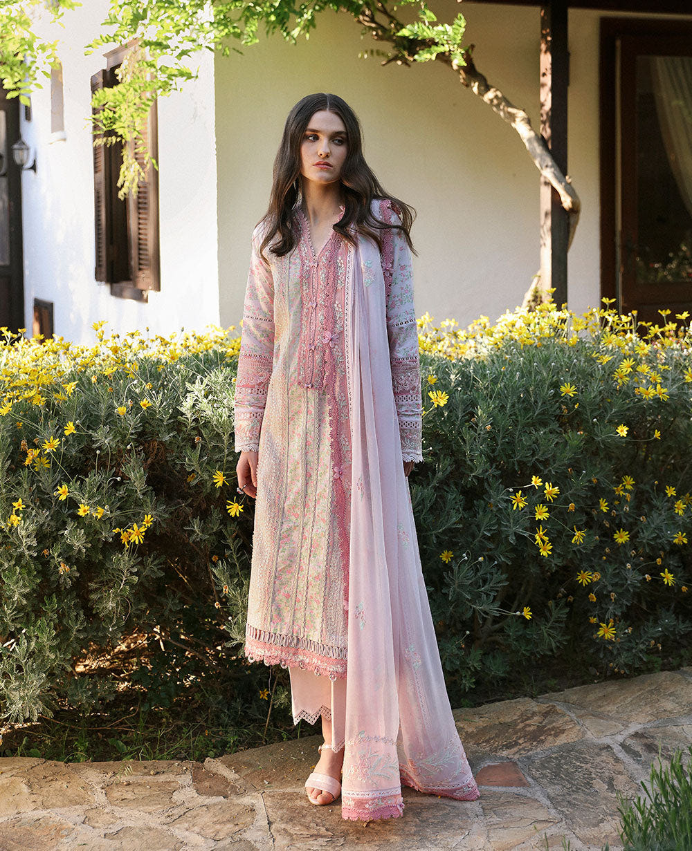 Republic Womenswear | Aylin Summer Lawn 24 | Rosa (D8-B) -  Republic Womenswear Luxury - Original Designer Dress - House of Maryam
