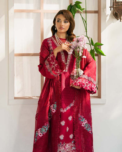 Zevk | Flora Festive Lawn | ZINNIA -  Zevk Ladies Clothes - Original Designer Dress - House of Maryam