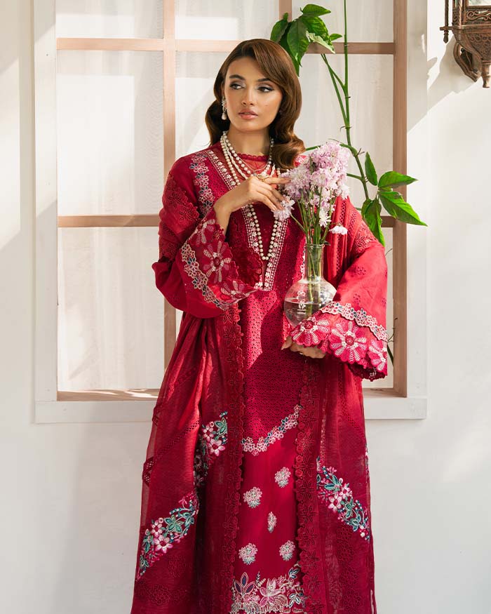 Zevk | Flora Festive Lawn | ZINNIA -  Zevk Ladies Clothes - Original Designer Dress - House of Maryam