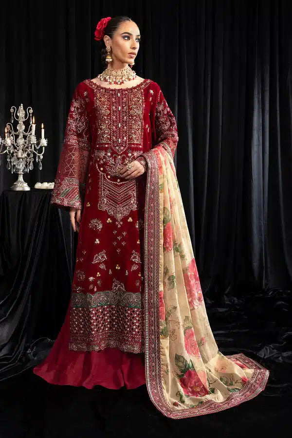 Nureh | Maya Velvet 23 | Elisa by Designer Nureh - House of Maryam - Pakistani Designer Ethnic Wear in {{ shop.shopifyCountryName }}