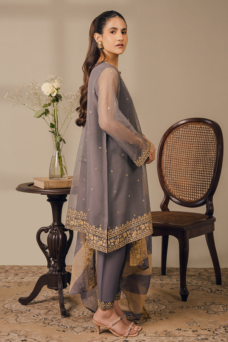 Cross Stitch | Luxury Pret | Gray Beryl-3 Piece (Shirt, Trouser & Dupatta), image 7